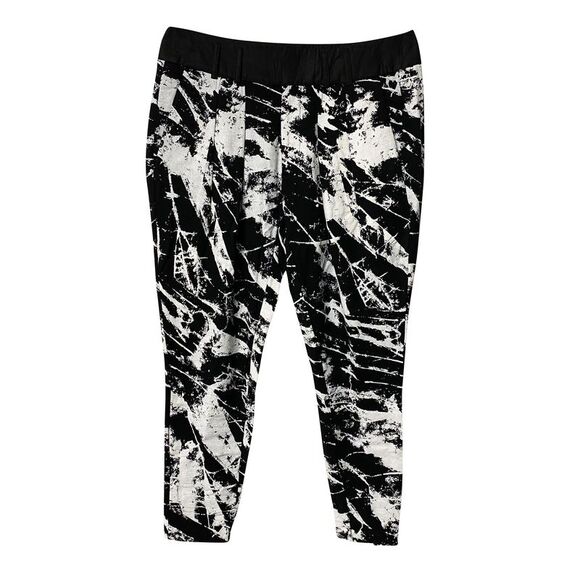 Helmut Lang Marble Jogger Pants in Black and White Rayon - Picture 2 of 6